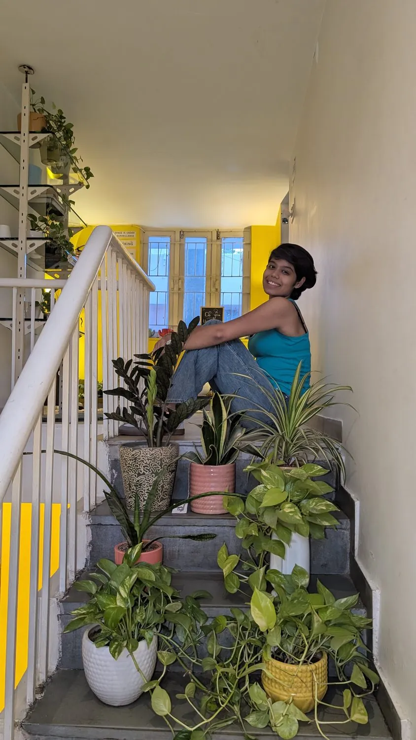 Greenery on every stair